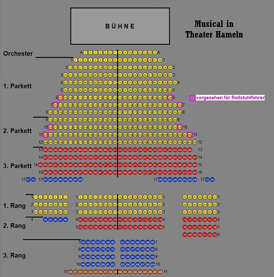 Musical Sitzplan 